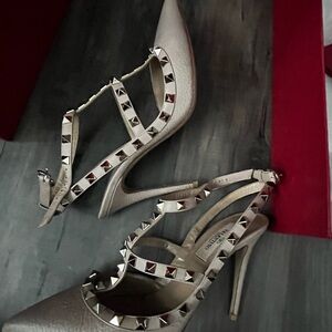 Valentino Rockstud Ankle Strap Pump